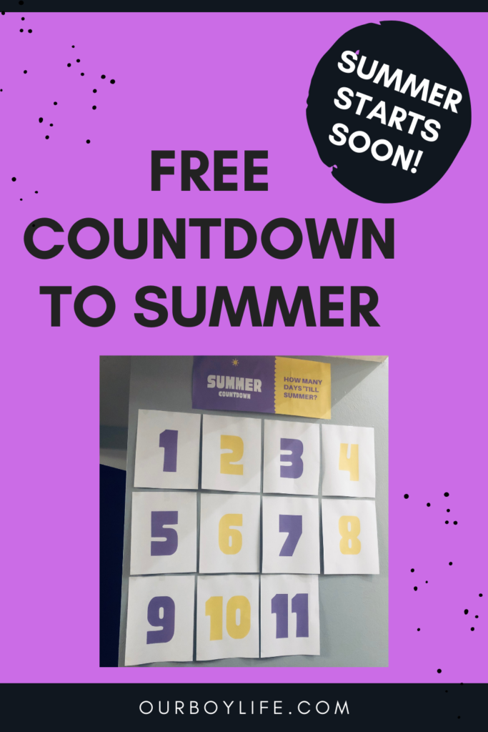 Free Printable Straightforward Summer Countdown Our Boy Life